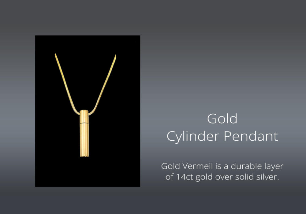 Gold Cylinder Pendant