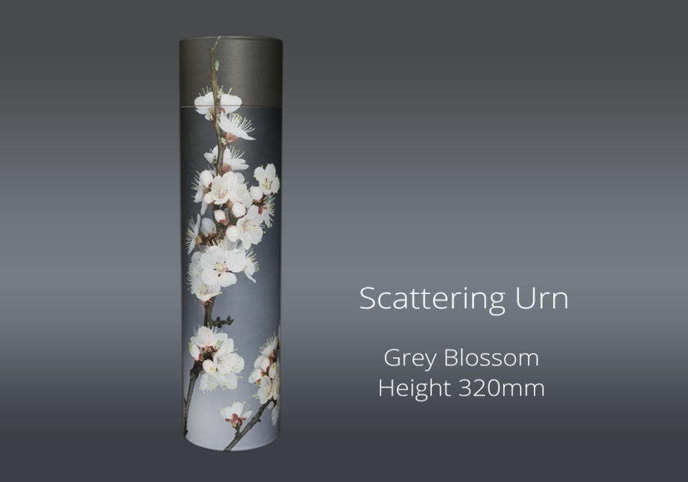 Grey Blossom Scattering Urn